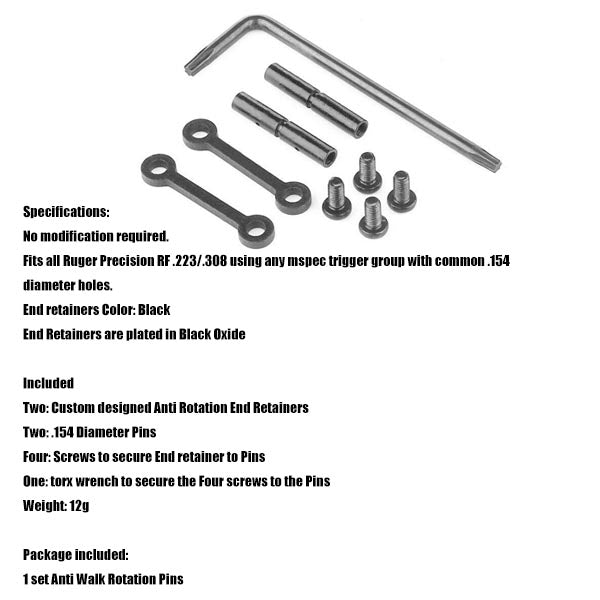 Anti Walk Pins 2 Steel Side Plates 154 All Steel Anti Walk Hammer Trigger Pins