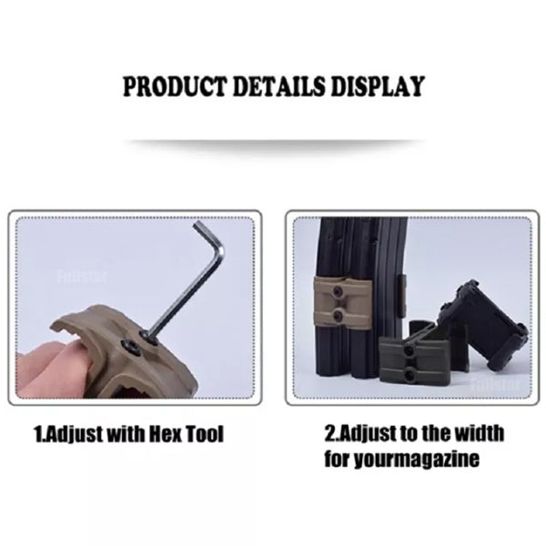 Universal Dual Parallel Mag Clip Parallel Connector Speed Loader Accessory