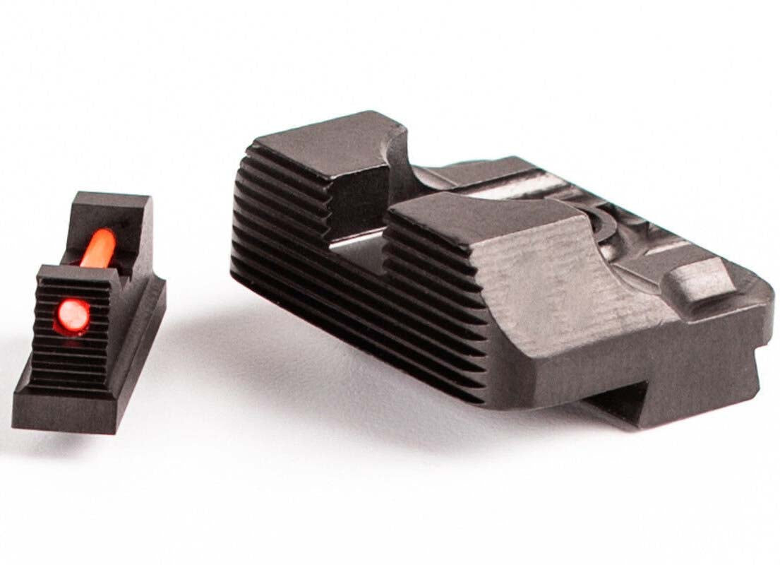 Metal .230 Fiber Optic Front Sight / Rear Combat Glock 17 17C 17L 19 19C 20 20C 20S 21 21C 21S 22 22C 23 23C 24 24C 26 27 29 29S 30 Gen1-5