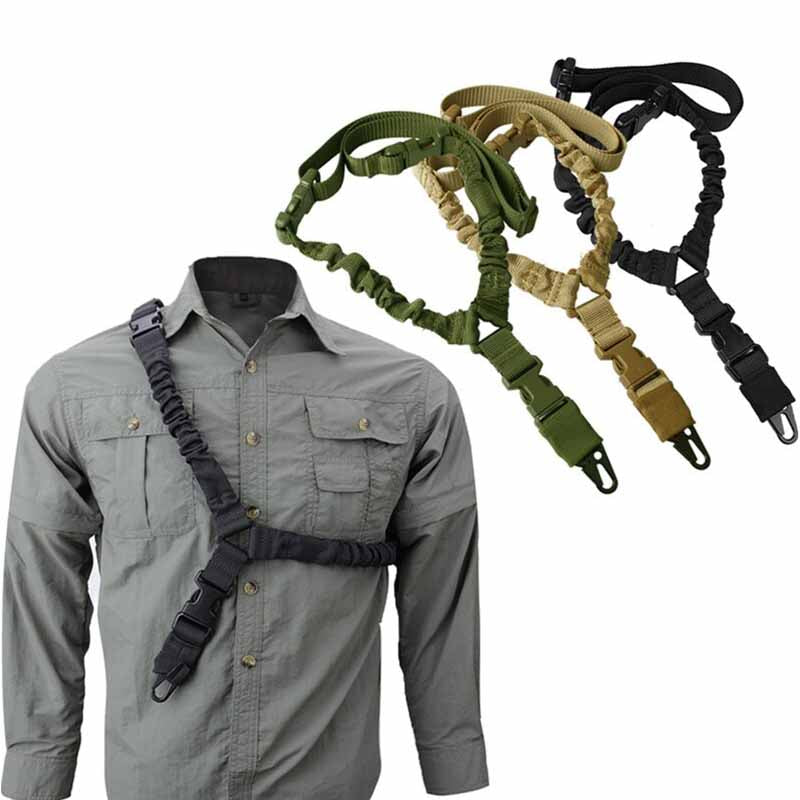 One Point Sling Strap Tactical Bungee Single Point Sling with Adjustable Slings Cord Shoulder Strap