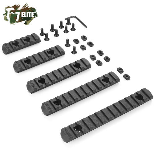 5 Pcs/Pack Outdoor Polymer Picatinny Rail Handguard