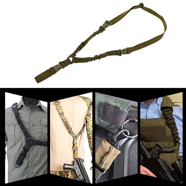 One Point Sling Strap Tactical Bungee Single Point Sling with Adjustable Slings Cord Shoulder Strap