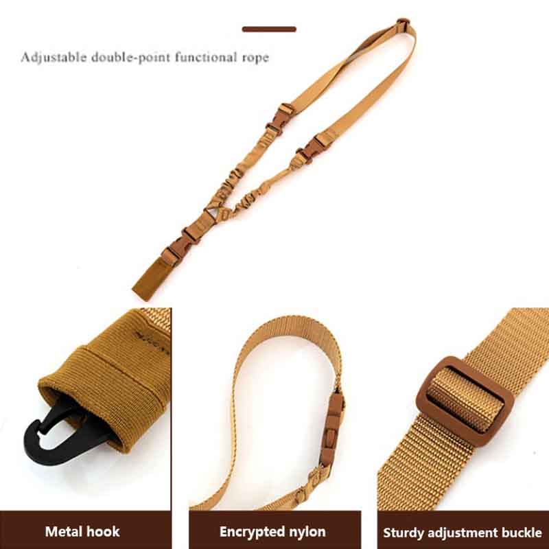 One Point Sling Strap Tactical Bungee Single Point Sling with Adjustable Slings Cord Shoulder Strap
