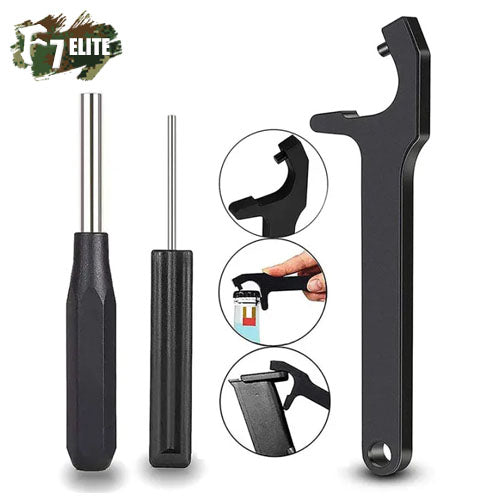 3pcs Glock Tool Kit Maga Disassembly Tool Front Sight Installation Hex Tool Mag Plate Removal
