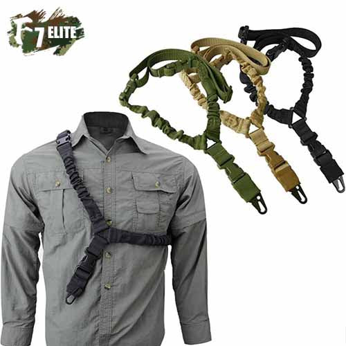 One Point Sling Strap Tactical Bungee Single Point Sling with Adjustable Slings Cord Shoulder Strap