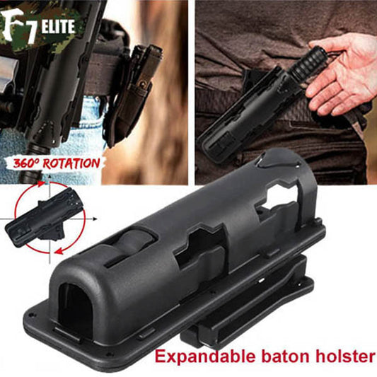 Universal 360 Degree Rotation Baton Case Black Holster Holder Outdoor Safety