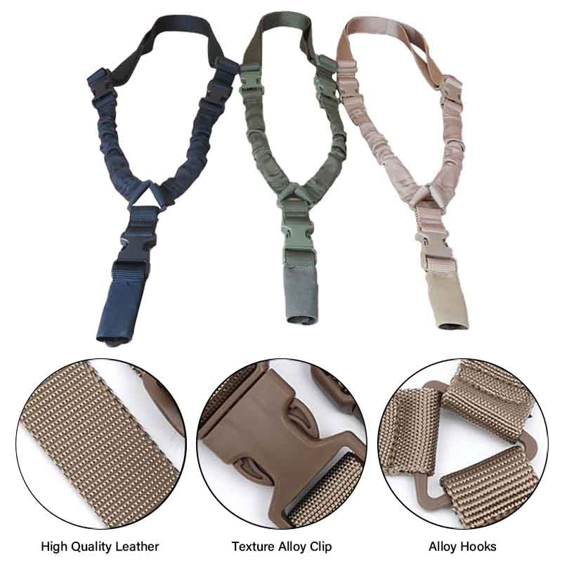 One Point Sling Strap Tactical Bungee Single Point Sling with Adjustable Slings Cord Shoulder Strap
