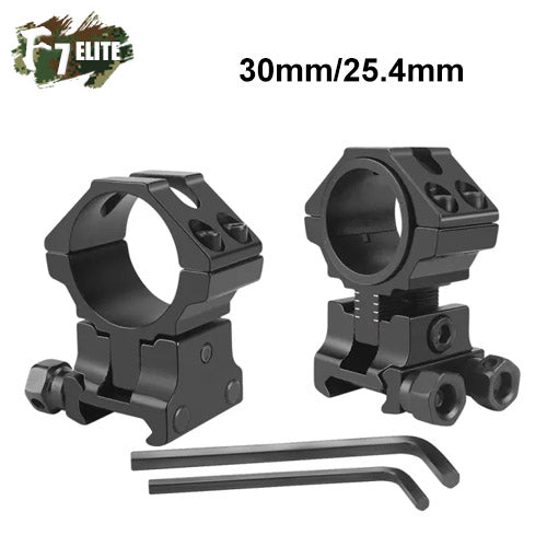 Optics Adjustable Height Picatinny / Dovetail Scope Rings 30mm/25.4mm Precision Scope Mount