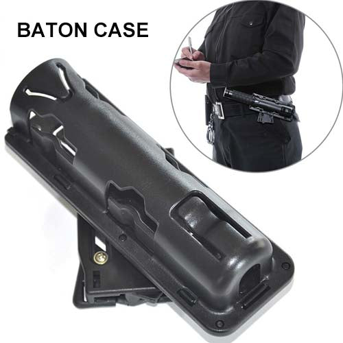 Universal 360 Degree Rotation Baton Case Black Holster Holder Outdoor Safety